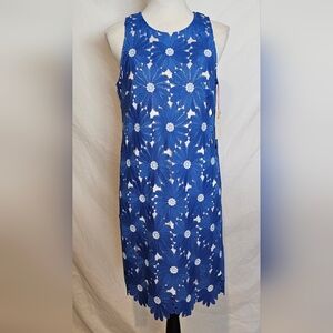 *NWT* Alex Marie Blue and White Floral Midi Dress